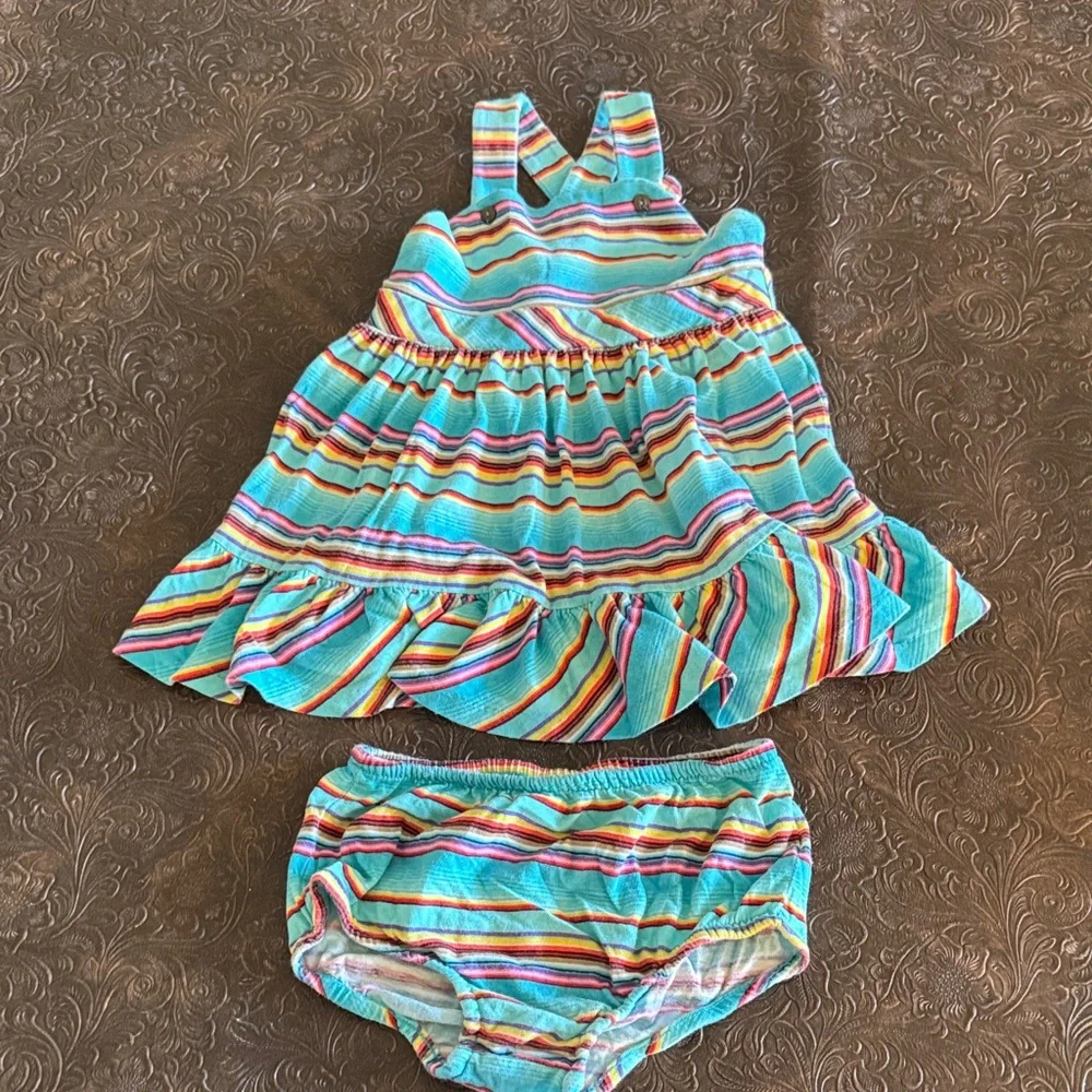 Ralph Lauren Striped Kids Diaper Cover Set